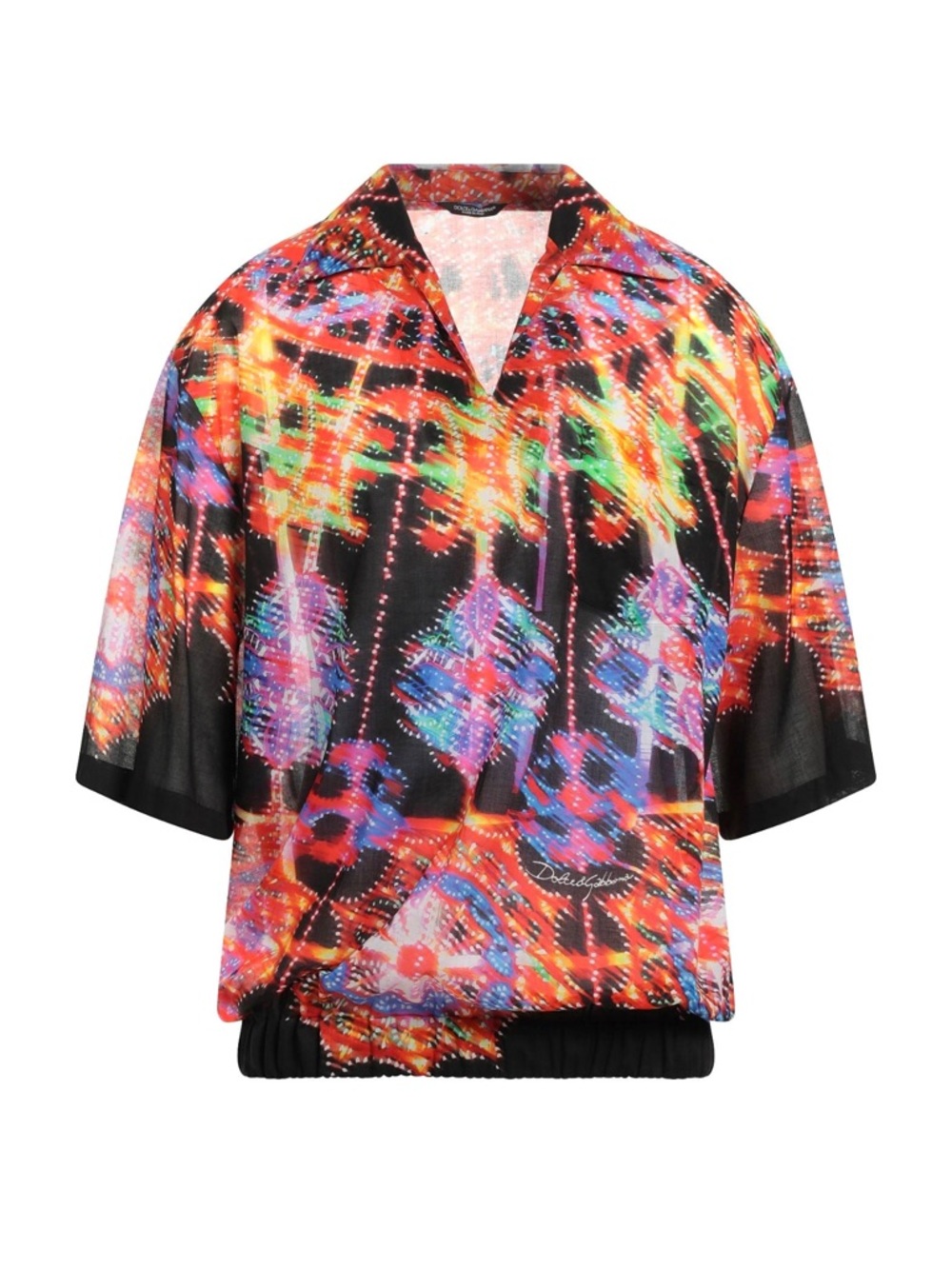 Dolce & Gabbana Multicolor Abstract Print Casual Button-Down Shirt